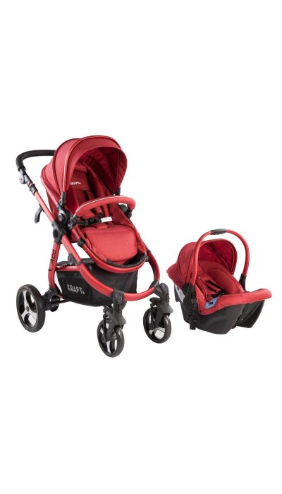 Kraft Ace Travel Sistem Bebek Arabası Kırmızı